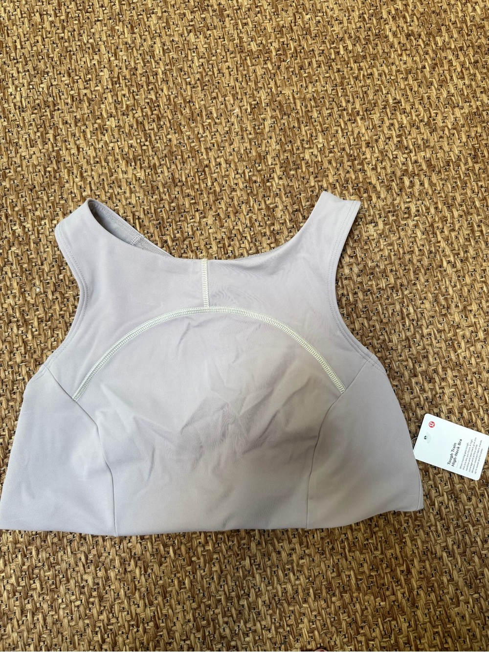 Lululemon High-Neck Light Gray Sports Bra